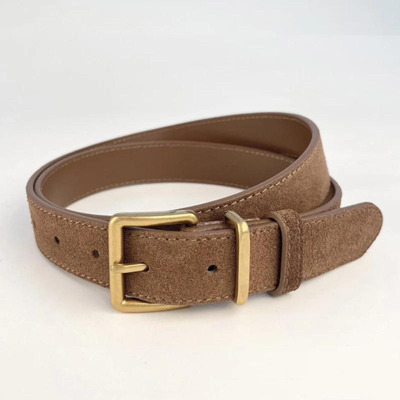 Fashion Frosted Leather Women's Belt Cowhide Retro Pin Buckle Women High-End Simple Versatile Luxury Belts for Woman
Fashion Frosted Leather Women's Belt Cowhide Retro Pin Buckle Women High-End Simple Versatile Luxury Belts for Woman