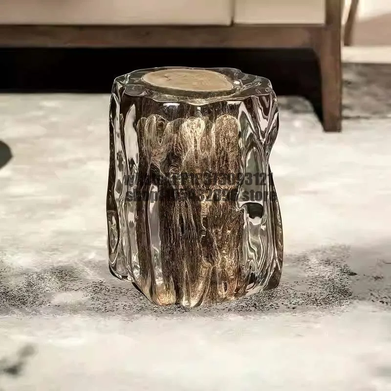 Solid wood pier, log weathered stump edge, transparent resin low stool, Chinese tea room villa stump modeling ornament
Solid wood pier, log weathered stump edge, transparent resin low stool, Chinese tea room villa stump modeling ornament