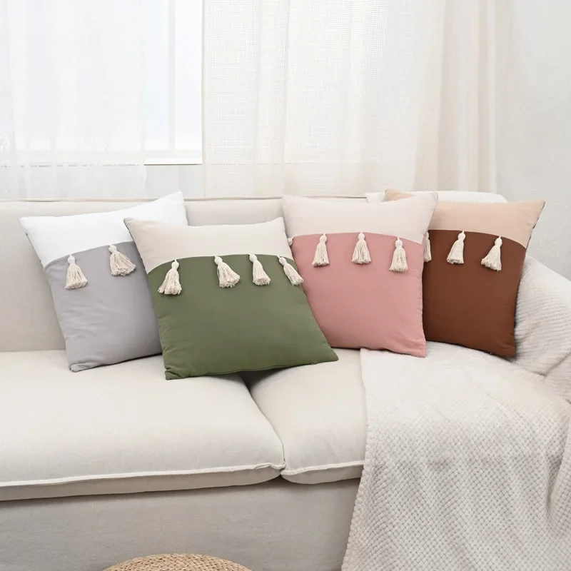 American Style Retro Fringed Cushion Cover Solid Color Handmade Tassels Pillow Case 45x45/30x50cm Decorative Pillows for Sofa
American Style Retro Fringed Cushion Cover Solid Color Handmade Tassels Pillow Case 45x45/30x50cm Decorative Pillows for Sofa