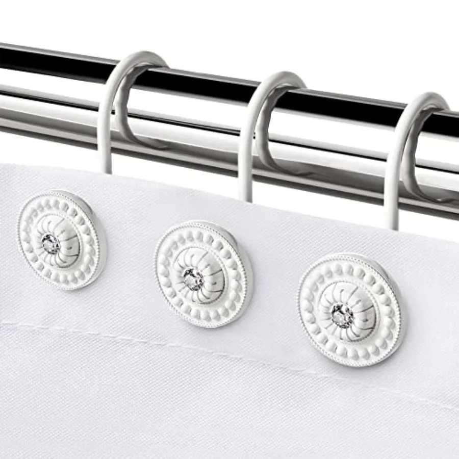 Shower Curtain Hooks, Rust Proof Shower Curtain Rings for Bathroom, Metal Decorative Shower Curtain Hooks Hangers for Shower Cu
Shower Curtain Hooks, Rust Proof Shower Curtain Rings for Bathroom, Metal Decorative Shower Curtain Hooks Hangers for Shower Cu