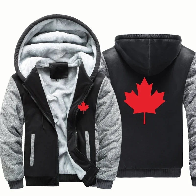 Autumn Winter Man Hoodies Sweatshirts Canada Flag Fleece Warm Wool Zipper Hooded Thick for Men Jackets Coat
Autumn Winter Man Hoodies Sweatshirts Canada Flag Fleece Warm Wool Zipper Hooded Thick for Men Jackets Coat
