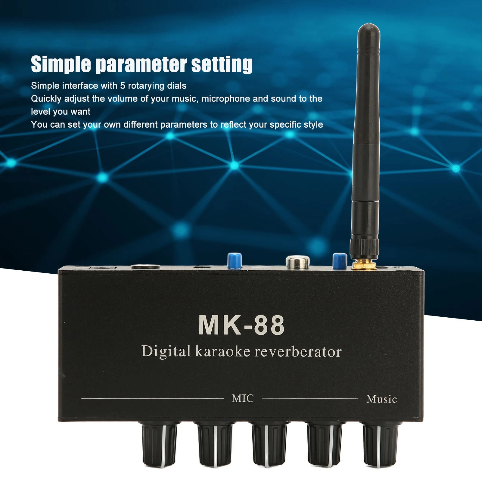 Karaoke Mixer Adjustable Volume Portable Karaoke Reverber 12V Microphone Input Aluminium Alloy for Party for DJ Music
Karaoke Mixer Adjustable Volume Portable Karaoke Reverber 12V Microphone Input Aluminium Alloy for Party for DJ Music