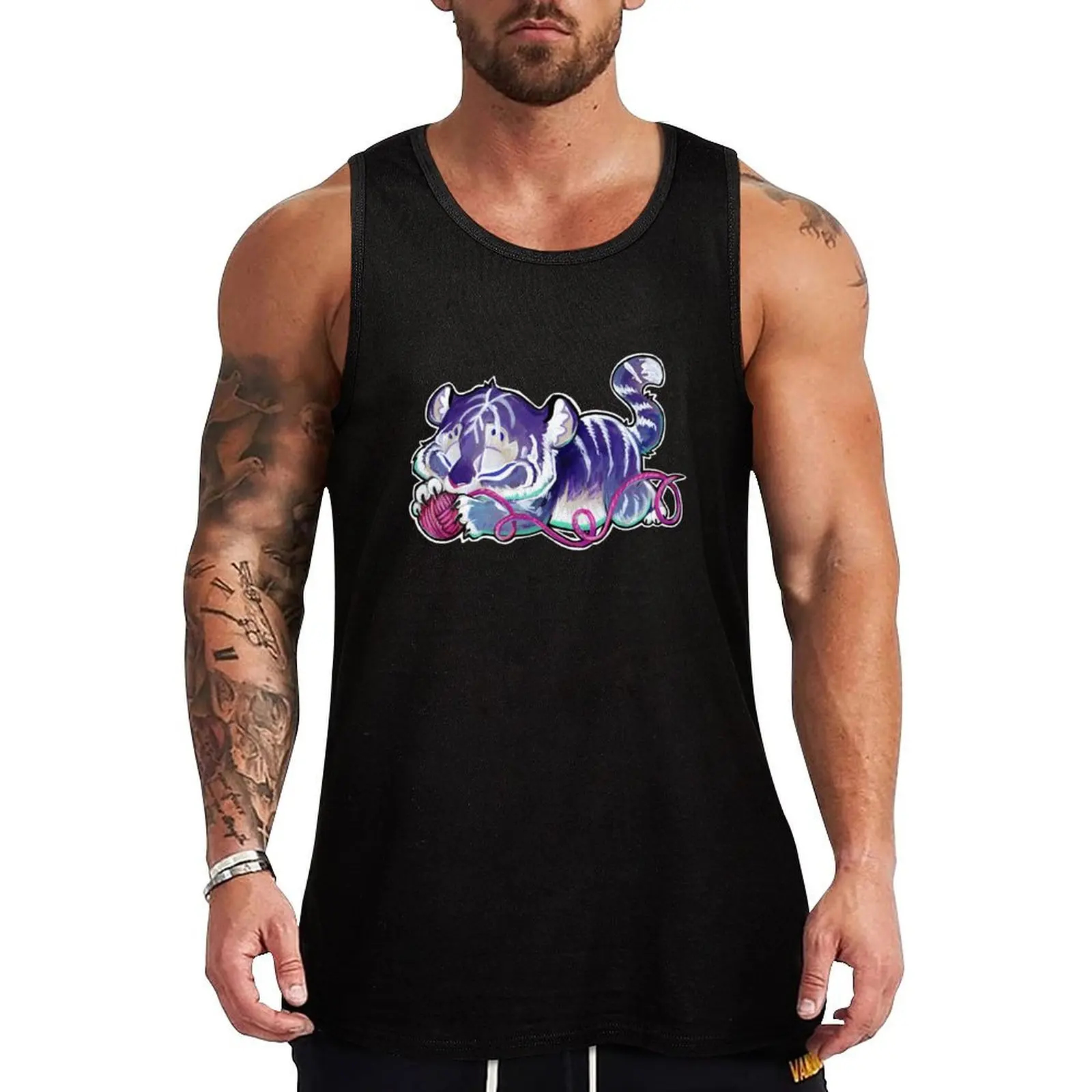 Yarn the sleepy purple tiger Tank Top sleeveless cotton t-shirts man gym Men's t-shirts
Yarn the sleepy purple tiger Tank Top sleeveless cotton t-shirts man gym Men's t-shirts