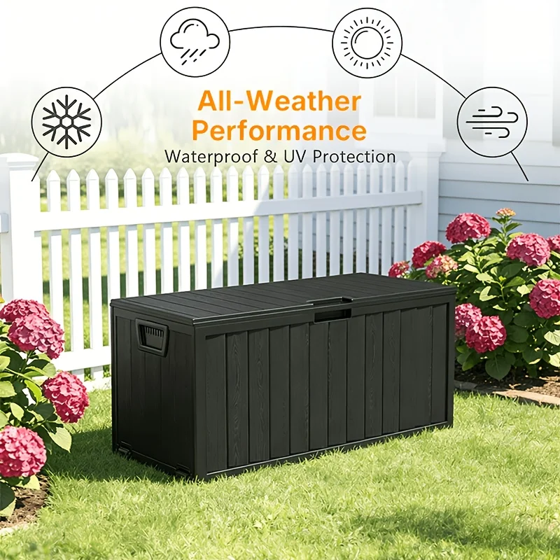 Portable Outdoor Storage Deck Box - Available In 35 Gallon With Side Grab Handles & 75 Gallon With Rolling Wheels | Easy To Move Waterproof Lockable Patio Backyard Garden Bin For Pool Floats Camping Gear BBQ Cushions Supplies | Garden Tools Gardenin
Portable Outdoor Storage Deck Box - Available In 35 Gallon With Side Grab Handles & 75 Gallon With Rolling Wheels | Easy To Move Waterproof Lockable Patio Backyard Garden Bin For Pool Floats Camping Gear BBQ Cushions Supplies | Garden Tools Gardenin