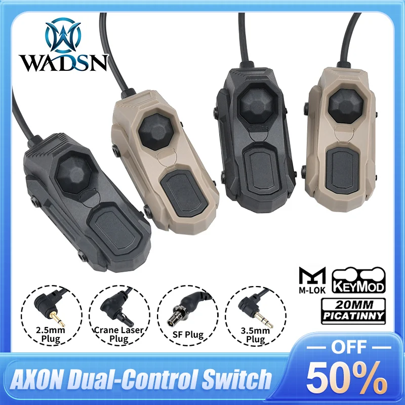 WADSN Tactical Airsoft AXON Dual Function Pressure Remote Button Switch Hunting Laser SF/2.5mm/Crane Plugs MLOK KEYMOD 20MM Rail
WADSN Tactical Airsoft AXON Dual Function Pressure Remote Button Switch Hunting Laser SF/2.5mm/Crane Plugs MLOK KEYMOD 20MM Rail
