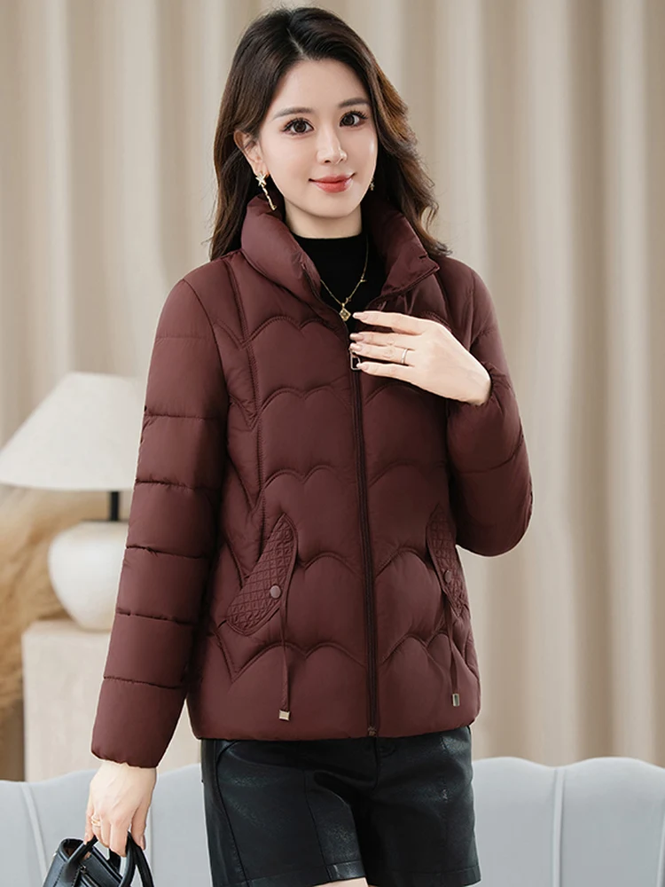 Fashionable Thickened down Cotton Jacket Women's Outerwear Versatile Warm Mom Coat Autumn Winter New Arrival Simple Style
Fashionable Thickened down Cotton Jacket Women's Outerwear Versatile Warm Mom Coat Autumn Winter New Arrival Simple Style