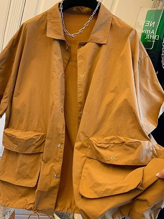 Loose Fit ort Sve irt Double ket Patchwork ex UV Protection Casual Sle Polyester Fiber Korean Version Co...
Loose Fit ort Sve irt Double ket Patchwork ex UV Protection Casual Sle Polyester Fiber Korean Version Co...