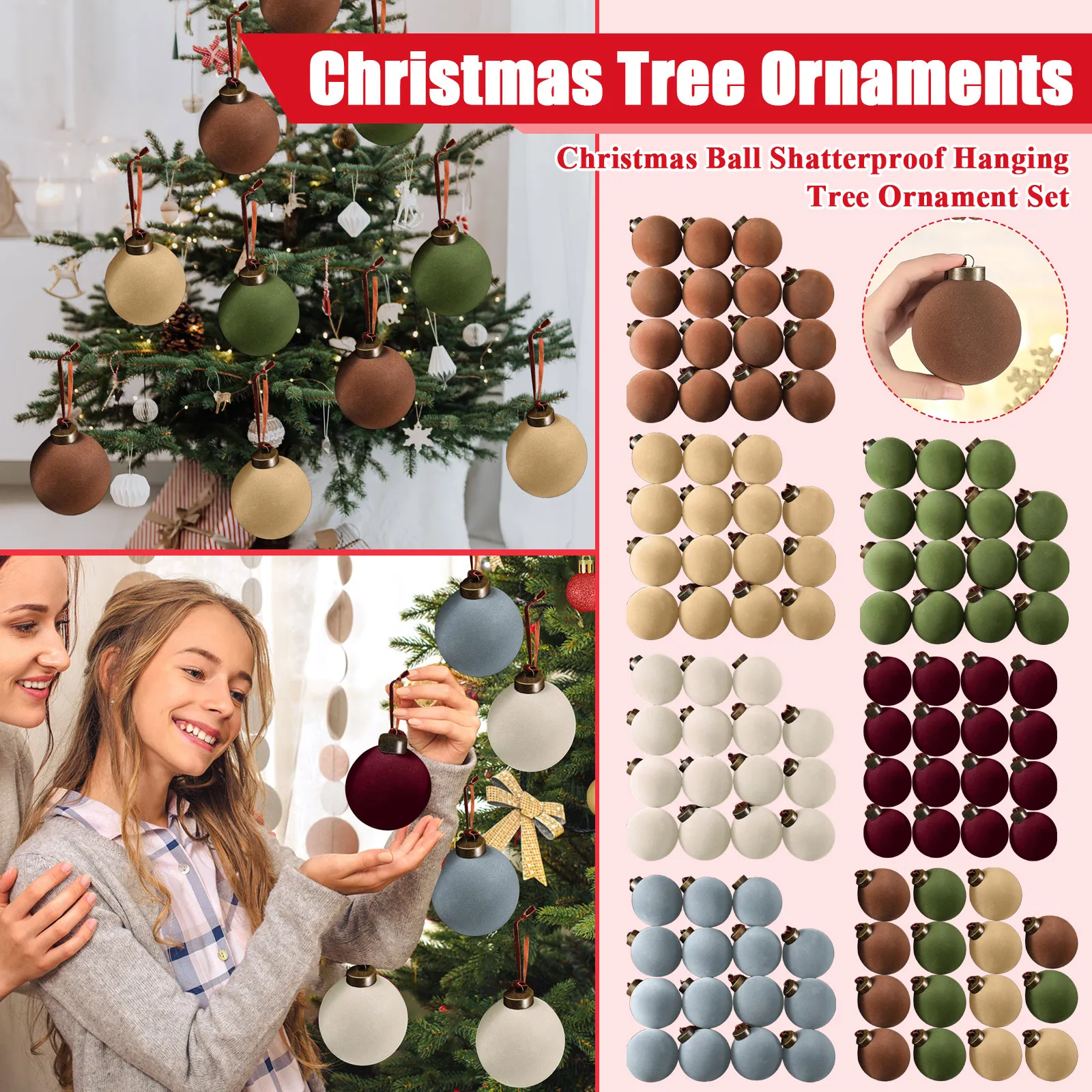 15 шт., 8 см, бархатный рождественский шар, подвеска, большая рождественская елка, подвесные шаровые украшения, 2026 рождественские украшения для дома, новогодняя вечеринка
15 шт., 8 см, бархатный рождественский шар, подвеска, большая рождественская елка, подвесные шаровые украшения, 2026 рождественские украшения для дома, новогодняя вечеринка