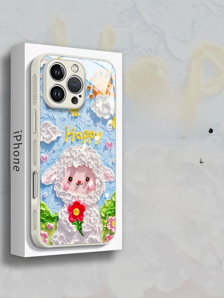 Qiaobaiyao Cartoon Sheep Design Glass Phone Case for 16 pro Max Full Cover Heat Dissipation Female Style Creative Cute
Qiaobaiyao Cartoon Sheep Design Glass Phone Case for 16 pro Max Full Cover Heat Dissipation Female Style Creative Cute