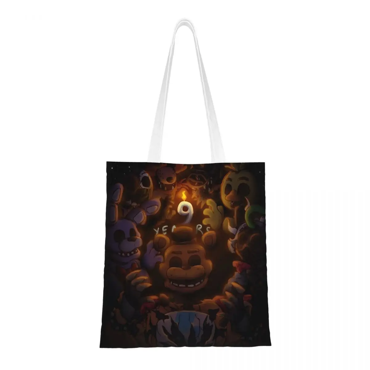 Five Nights Game Horror F-Freddyse Canvas Tote Bag Aesthetic Large Capacity Grocery Bag for Unisex
Five Nights Game Horror F-Freddyse Canvas Tote Bag Aesthetic Large Capacity Grocery Bag for Unisex