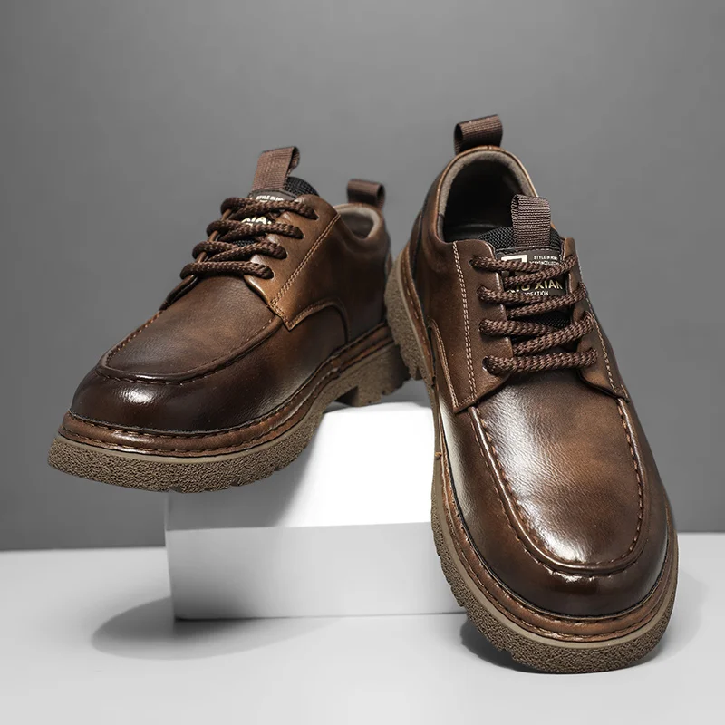 Мужская повседневная обувь премиум-класса в стиле ретро на толстой подошве, противоскользящая износостойкая модная обувь градиентного цвета
Мужская повседневная обувь премиум-класса в стиле ретро на толстой подошве, противоскользящая износостойкая модная обувь градиентного цвета