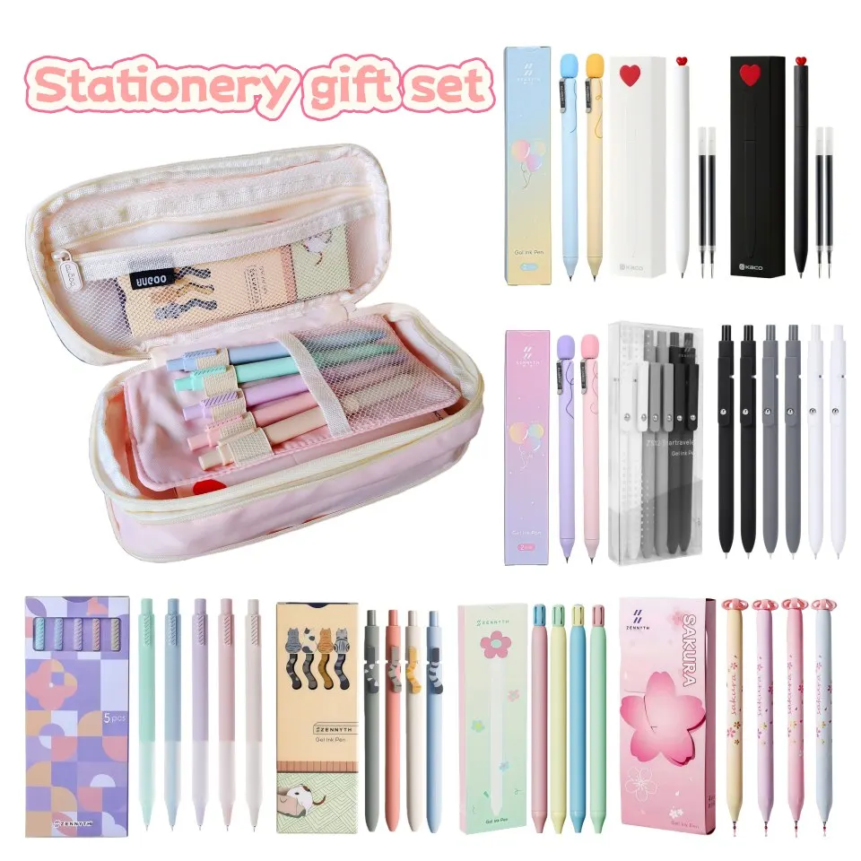 Study Stationery Gift Set, Includes 1 Stationery Box, 9 Boxes of Gel Pens, Black Pens, 0.5mm Fine Tip, High-Quality and Aesthetically Pleasing Gel Pens, High Quality, Is a Good Choice for Gifting
Study Stationery Gift Set, Includes 1 Stationery Box, 9 Boxes of Gel Pens, Black Pens, 0.5mm Fine Tip, High-Quality and Aesthetically Pleasing Gel Pens, High Quality, Is a Good Choice for Gifting