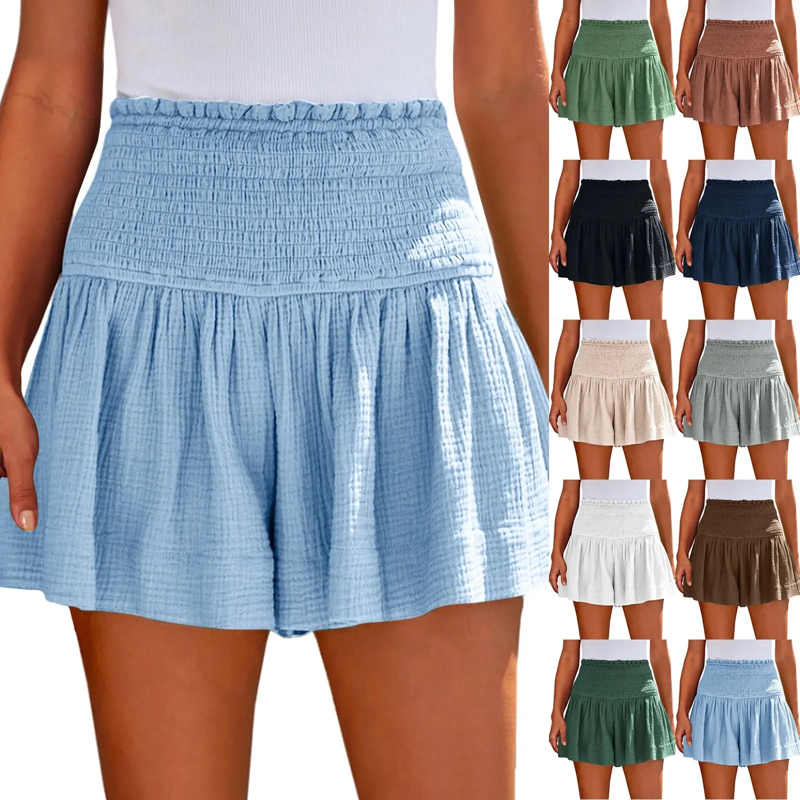 Ladies Casual Large Solid Color Breathable Fashion Wide Leg Shorts Shorts for Women Women's Shorts Summer Womens Shorts Elegant
Ladies Casual Large Solid Color Breathable Fashion Wide Leg Shorts Shorts for Women Women's Shorts Summer Womens Shorts Elegant