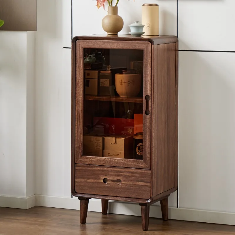 Ebony solid wood wine living room wall stand single door glass display cabinet TV side cabinet storage c
Ebony solid wood wine living room wall stand single door glass display cabinet TV side cabinet storage c