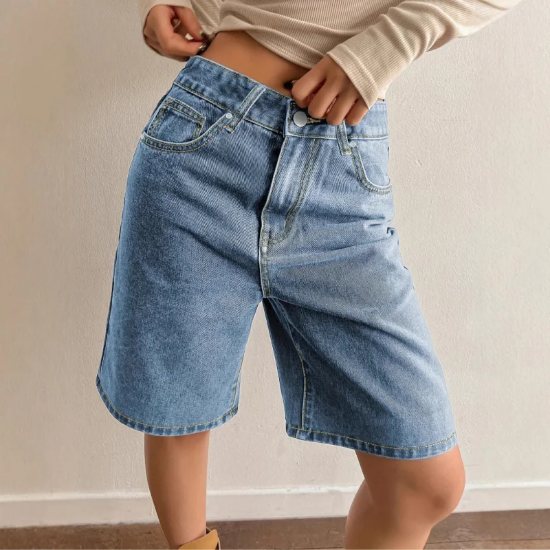 American Vintage Washed Shorts Women High Waist Loose Straight A-Line Wide Leg Mid-Length Shorts
American Vintage Washed Shorts Women High Waist Loose Straight A-Line Wide Leg Mid-Length Shorts