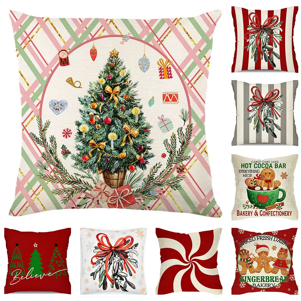 Square Christmas Decorative Pillowcase Printed Hemp Cushion Cover for Bedroom Living Room Merry Christmas Decor for Home Navidad
Square Christmas Decorative Pillowcase Printed Hemp Cushion Cover for Bedroom Living Room Merry Christmas Decor for Home Navidad