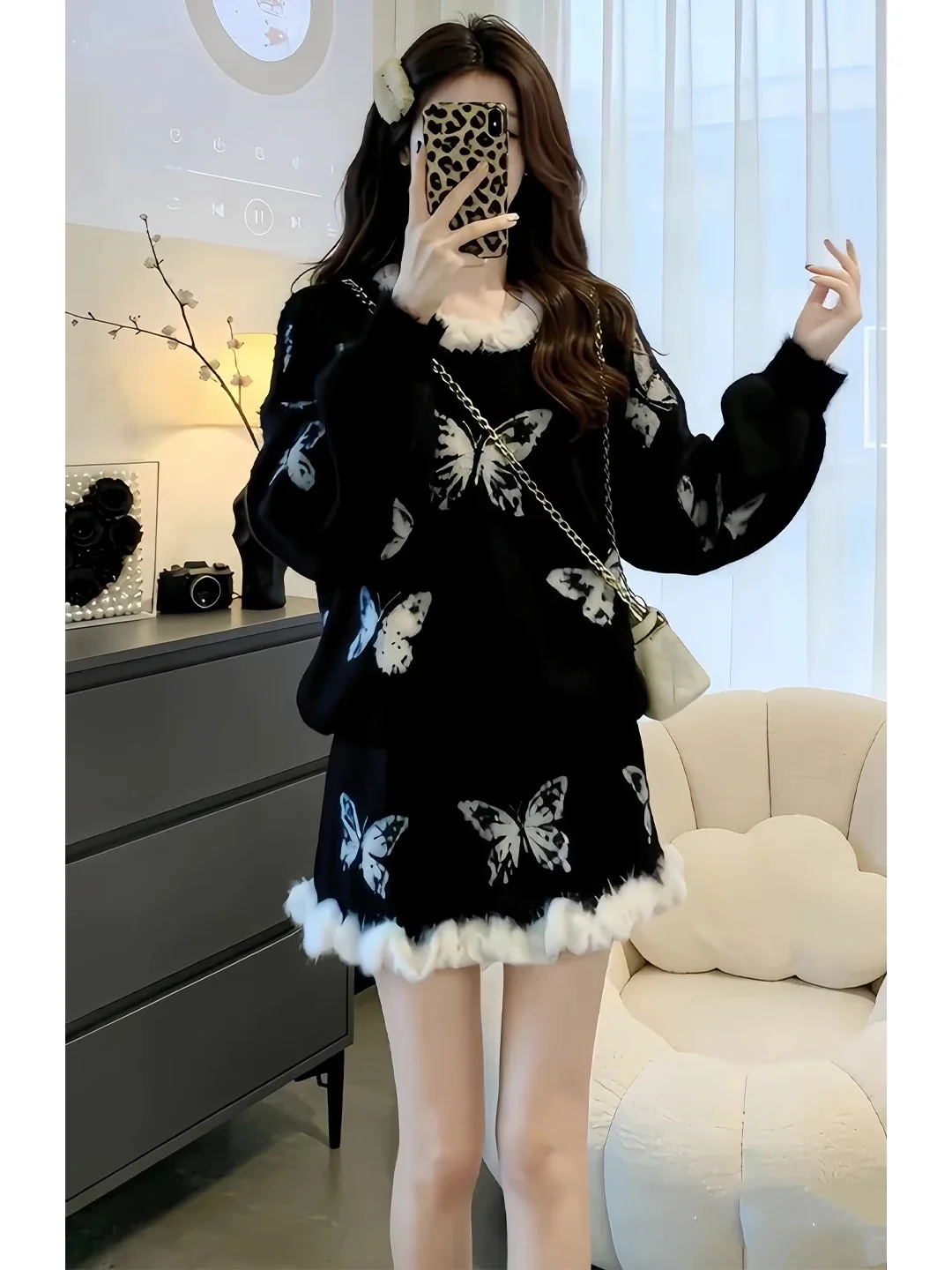 Chic Bla Knitted Sweater And ort Skirt Set Retro Sle Gentle Faion Korean Trend Winter Collection Women's Ensemble
Chic Bla Knitted Sweater And ort Skirt Set Retro Sle Gentle Faion Korean Trend Winter Collection Women's Ensemble