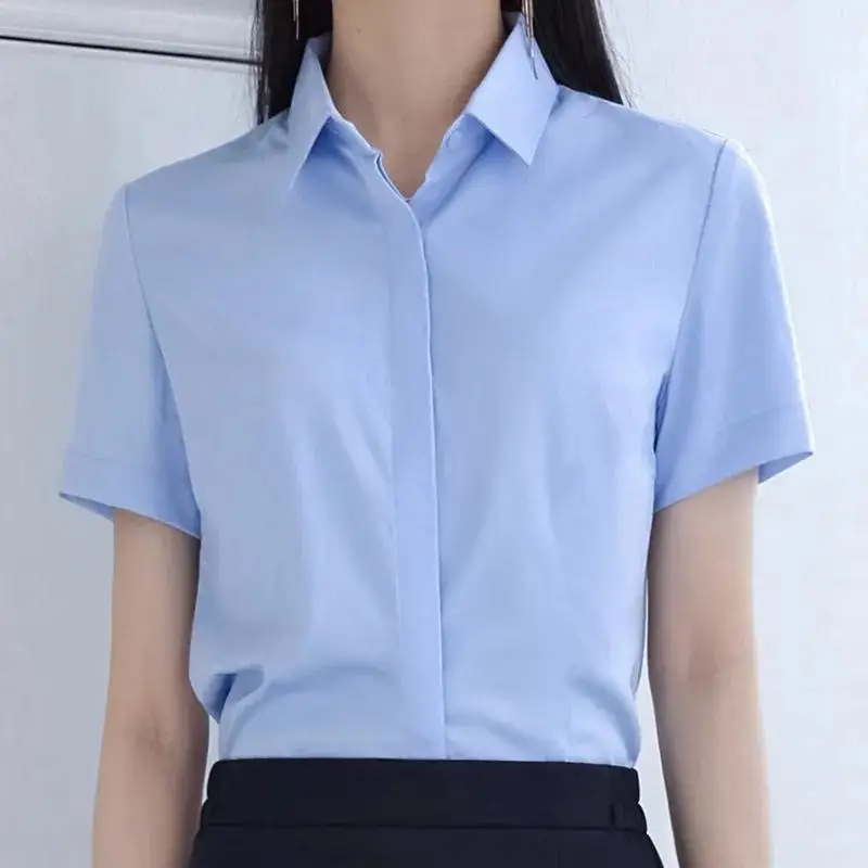 Profional irt Women's Formal Workwear Anti-Wrinkle Thin ort Sve Commute irt Spring Autumn Casual Loose Fit
Profional irt Women's Formal Workwear Anti-Wrinkle Thin ort Sve Commute irt Spring Autumn Casual Loose Fit
