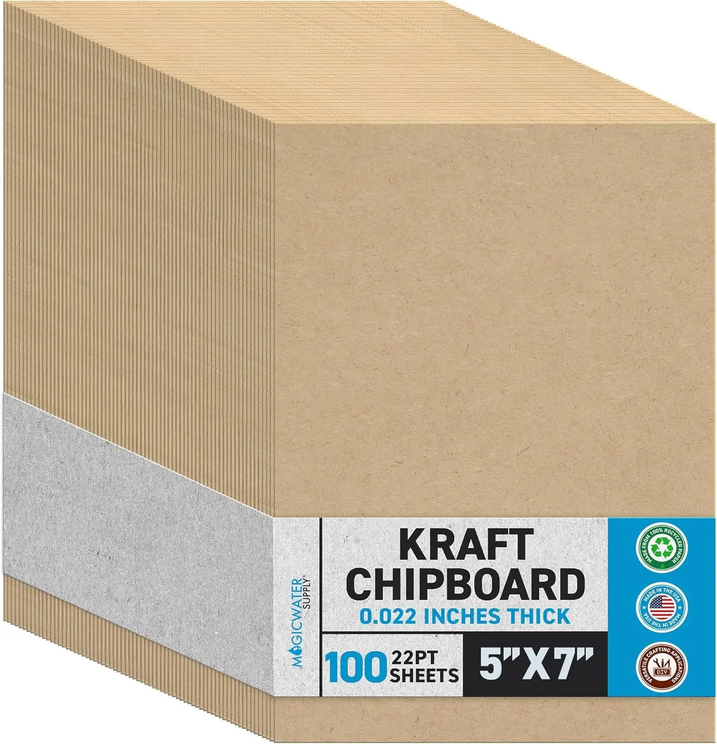 Chipboard Sheets for DIY Projects, 5x7 Inch, 100 Pack, 22 pt Heavy Duty Kraft Paperboard for Scrapbooking, Books, Picture Frame
Chipboard Sheets for DIY Projects, 5x7 Inch, 100 Pack, 22 pt Heavy Duty Kraft Paperboard for Scrapbooking, Books, Picture Frame