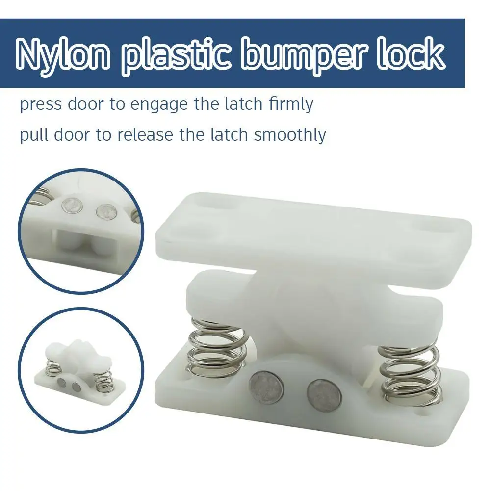 Spring Lock for Door Retainer - Plastic Latch Collision Impact Equipment, Movable Cabinet Buckle for Caravan Camper
Spring Lock for Door Retainer - Plastic Latch Collision Impact Equipment, Movable Cabinet Buckle for Caravan Camper
