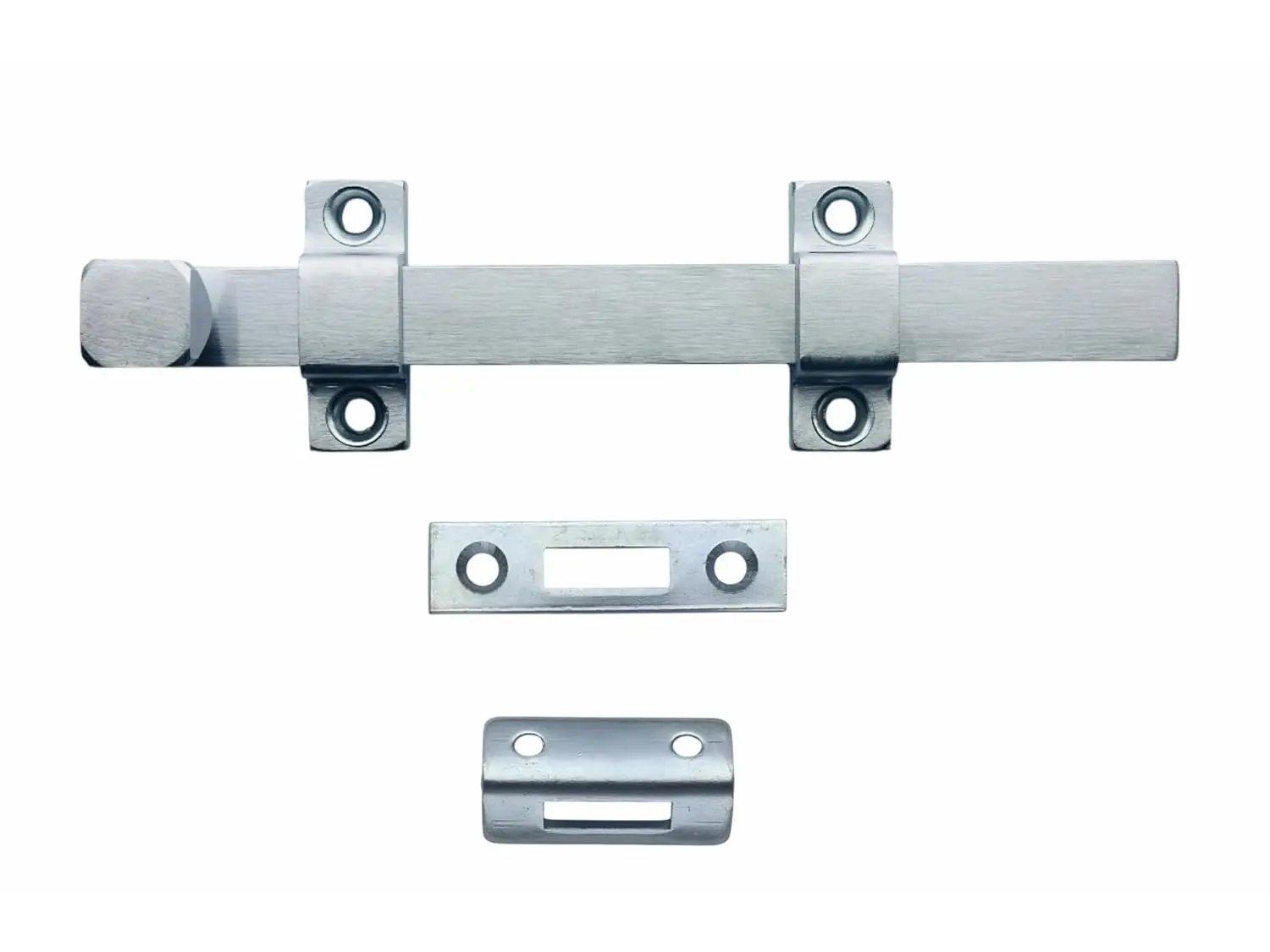 Heavy Duty Surface Bolt, 8" Steel, Brushed Chrome, 1 Pack
Heavy Duty Surface Bolt, 8" Steel, Brushed Chrome, 1 Pack