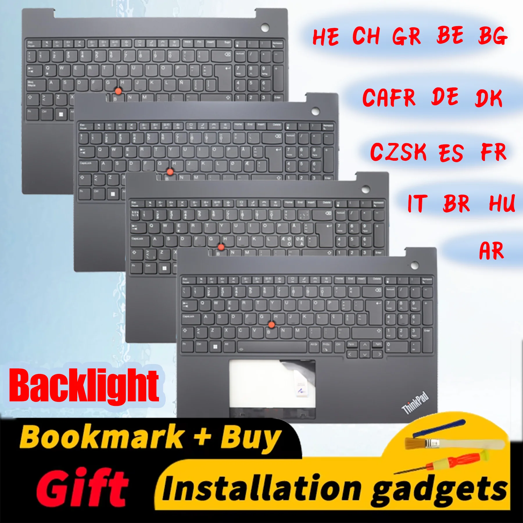 Suitable for Lenovo ThinkPad E16 G1 C-COVER backlit keyboard AR BE BG BR CAFR CH CZSK DE DK ES FR GR HE HU IT layout
Suitable for Lenovo ThinkPad E16 G1 C-COVER backlit keyboard AR BE BG BR CAFR CH CZSK DE DK ES FR GR HE HU IT layout