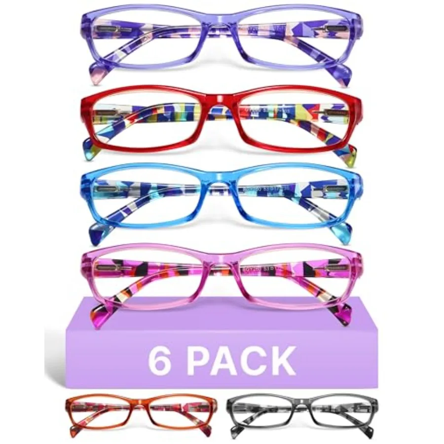 Gaoye 2.0 Reading Glasses for Women, 6 Pack Fashion Readers, Spring Hinge Eye Glasses, Blue Light Reading Glasses
Gaoye 2.0 Reading Glasses for Women, 6 Pack Fashion Readers, Spring Hinge Eye Glasses, Blue Light Reading Glasses