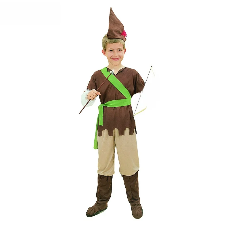 Children's Robin Hood Costume Halloween Cosplay Ball Role-playing Performance Clothes Polyester Fiber 100% Stage Costume
Children's Robin Hood Costume Halloween Cosplay Ball Role-playing Performance Clothes Polyester Fiber 100% Stage Costume