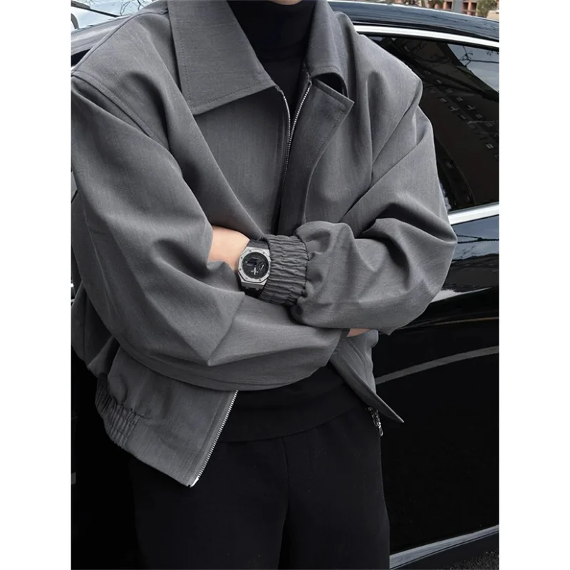 cleanfit gray short jacket men's spring and autumn American retro high-end lapel shoulder pad executive jacket
cleanfit gray short jacket men's spring and autumn American retro high-end lapel shoulder pad executive jacket