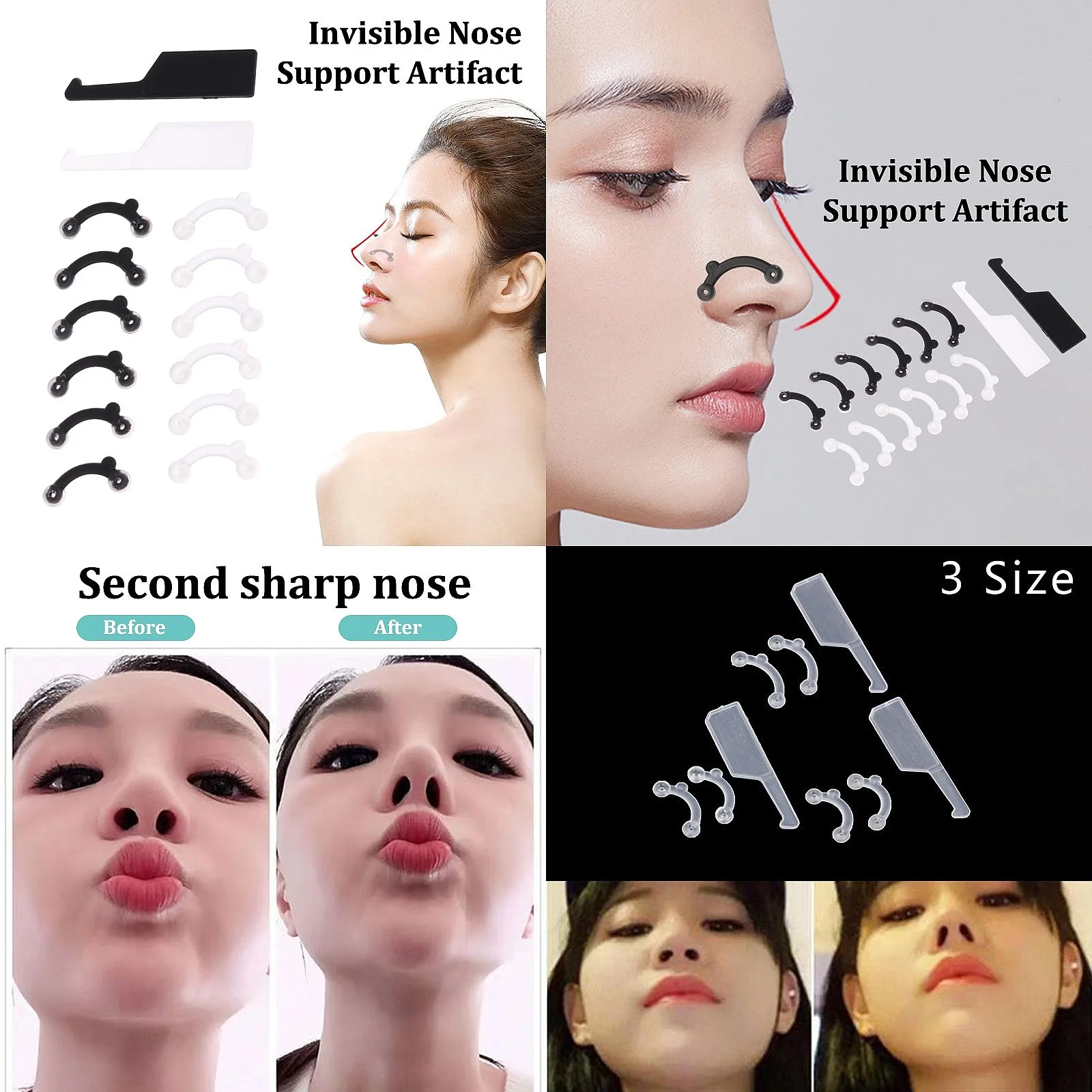 3Pcs Nose Clip Corrector Massage Tool Nose Up Lifting Shaping Bridge Straightening 3 Sizes No Pain
3Pcs Nose Clip Corrector Massage Tool Nose Up Lifting Shaping Bridge Straightening 3 Sizes No Pain