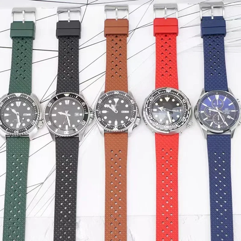 New Design Fluorine Rubber Strap 20mm 22mm For Rolex Cartier Tudor Replacement Watch Strap With 316L Steer Quick Release Buckle
New Design Fluorine Rubber Strap 20mm 22mm For Rolex Cartier Tudor Replacement Watch Strap With 316L Steer Quick Release Buckle