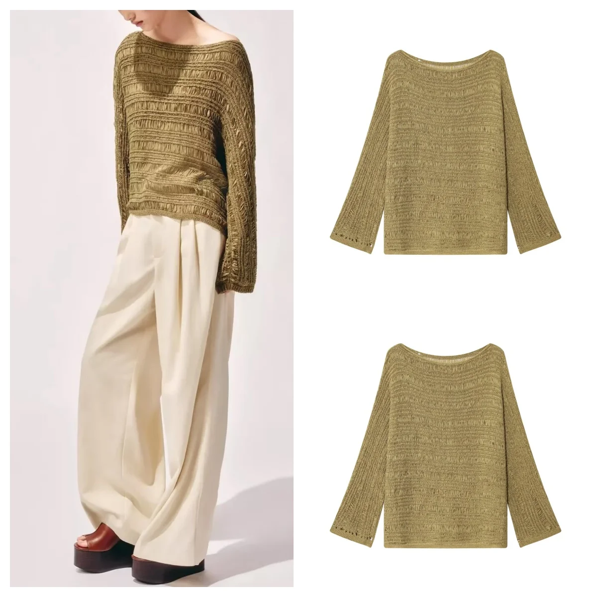 European and American style 2025 early autumn new loose lazy style long-sleeved pullover sweater
European and American style 2025 early autumn new loose lazy style long-sleeved pullover sweater