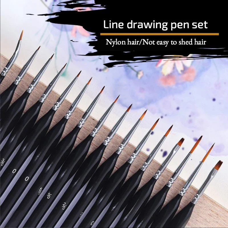 Black Oil Painting Brush Set Watercolor gouache Draw Hook line pen Fan shap Pen 15pcs angle head Nylon hair Short pole art Brush
Black Oil Painting Brush Set Watercolor gouache Draw Hook line pen Fan shap Pen 15pcs angle head Nylon hair Short pole art Brush