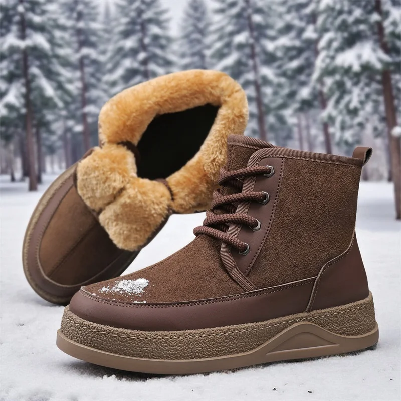 Winter Leather Warm Men Boots Mens Snow Boots with Fur Handmade No-slip High Top Male Work Shoes Waterproof Male Ankle Boots
Winter Leather Warm Men Boots Mens Snow Boots with Fur Handmade No-slip High Top Male Work Shoes Waterproof Male Ankle Boots