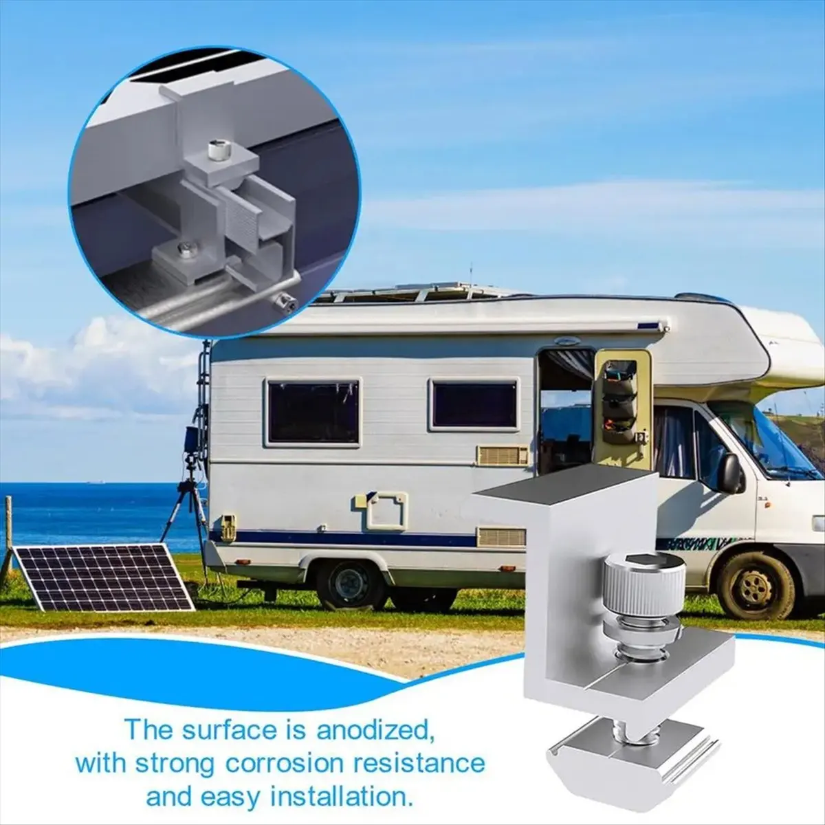 A45I 10Pcs Solar Photovoltaic Bracket Aluminum Alloy Clamp for Solar Module Solar Panel Racking Mounts Accessories PV Clamp B
A45I 10Pcs Solar Photovoltaic Bracket Aluminum Alloy Clamp for Solar Module Solar Panel Racking Mounts Accessories PV Clamp B