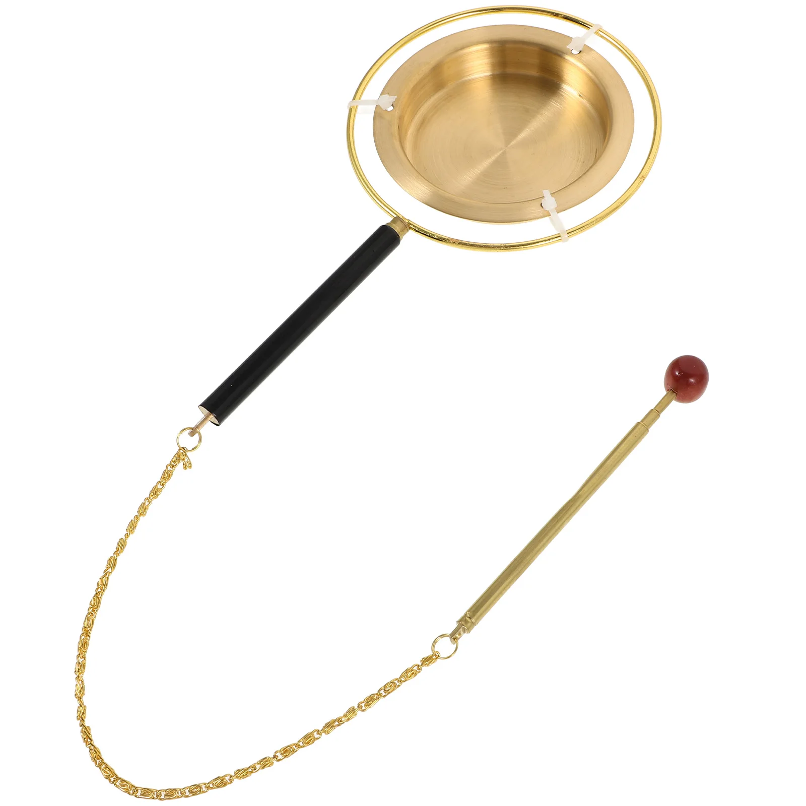 Golden Brass Yin Qing Bell Instrument Temple Supply Portable Handheld Chime Muscial Tool Metal Adornment
Golden Brass Yin Qing Bell Instrument Temple Supply Portable Handheld Chime Muscial Tool Metal Adornment