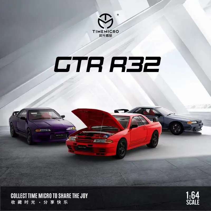 Time Micro 1:64 Model Car GTR32 Alloy Die-Cast Open Hood Vehicle Collection
Time Micro 1:64 Model Car GTR32 Alloy Die-Cast Open Hood Vehicle Collection
