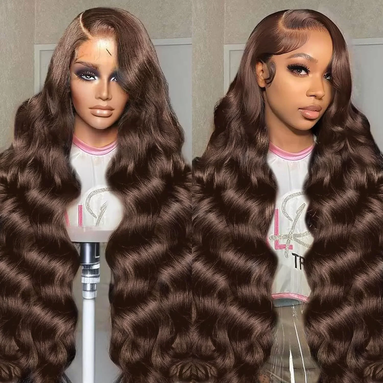 Chocolate Brown Human Hair Wig 13X6 Hd Lace Frontal Wig 13X4 Body Wave Lace Front Wig Colored Brazilian Wigs Original Preplucked
Chocolate Brown Human Hair Wig 13X6 Hd Lace Frontal Wig 13X4 Body Wave Lace Front Wig Colored Brazilian Wigs Original Preplucked