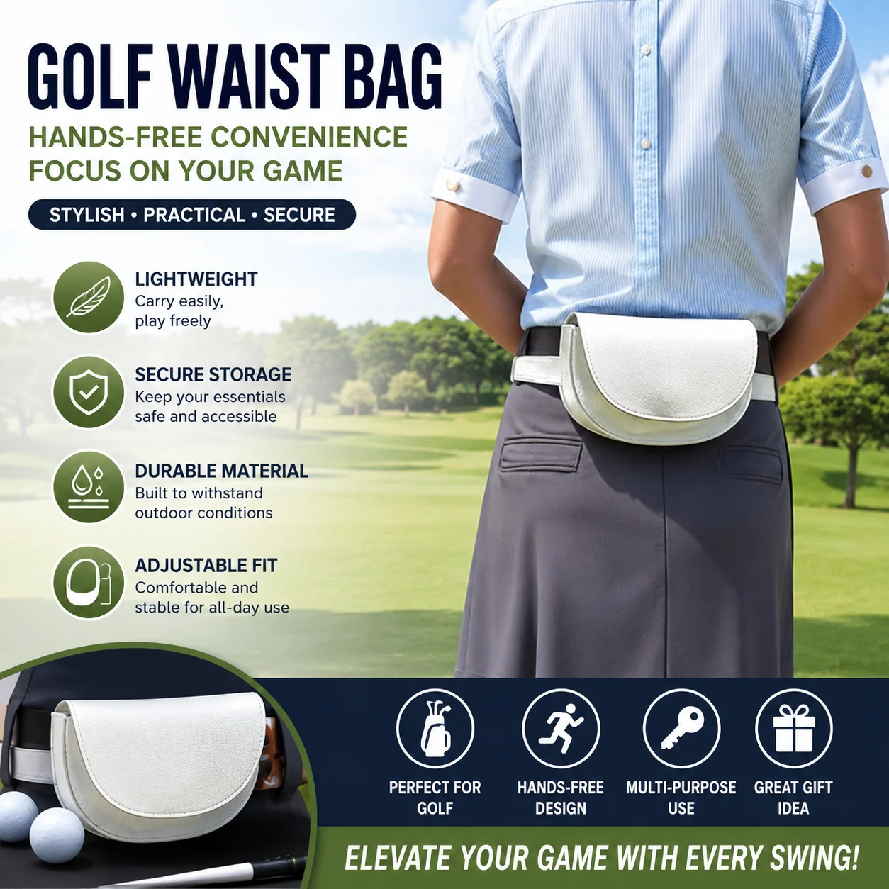 Golf supplies versatile leisure waist bag golf measuring instrument waist bag golf rangefinder waist bag
Golf supplies versatile leisure waist bag golf measuring instrument waist bag golf rangefinder waist bag