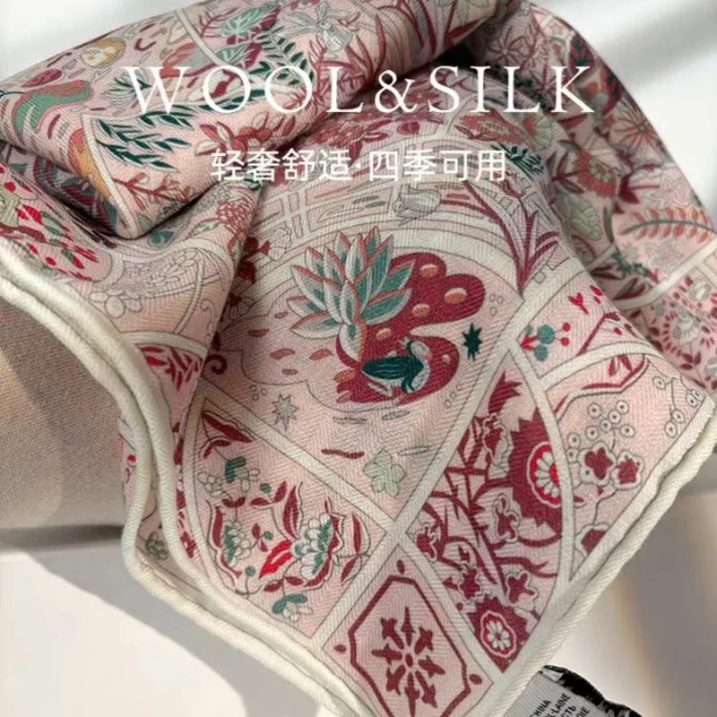 Высококачественный шелковый шерстяной розовый садовый квадратный шарф, осенне-зимний тренд, универсальный изысканный керлинг ручной работы
Высококачественный шелковый шерстяной розовый садовый квадратный шарф, осенне-зимний тренд, универсальный изысканный керлинг ручной работы