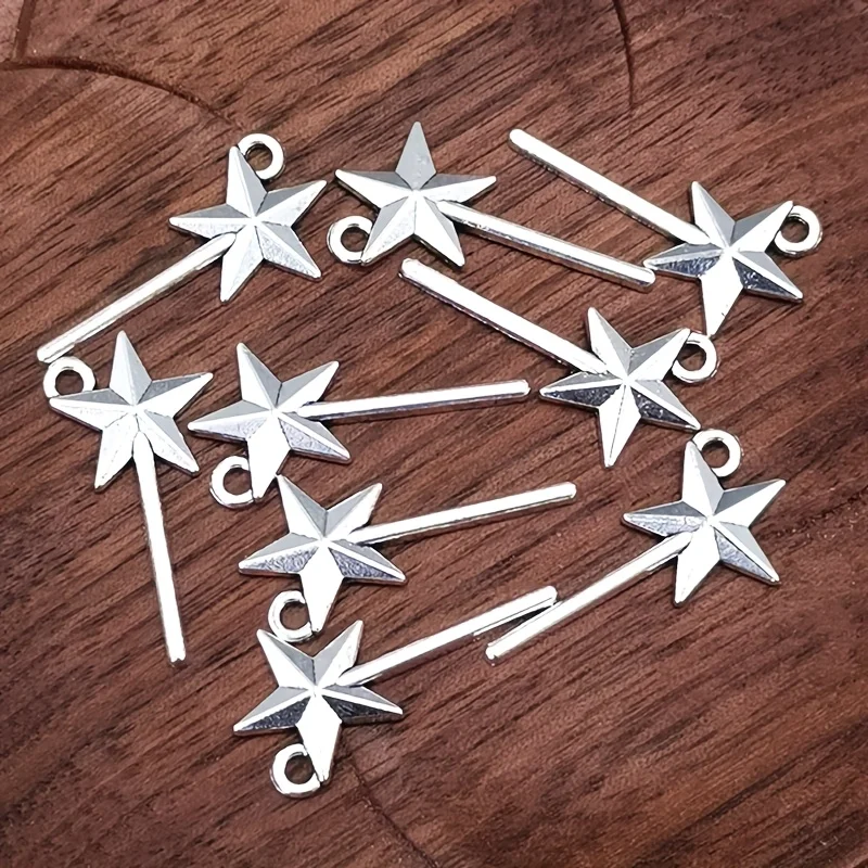 27 Fairy Five-Pointed Star Magic Wand Charm Pendant, Bohemian Style Jewelry Addition, Handmade Jewelry Crafts Bracelet Necklace
27 Fairy Five-Pointed Star Magic Wand Charm Pendant, Bohemian Style Jewelry Addition, Handmade Jewelry Crafts Bracelet Necklace