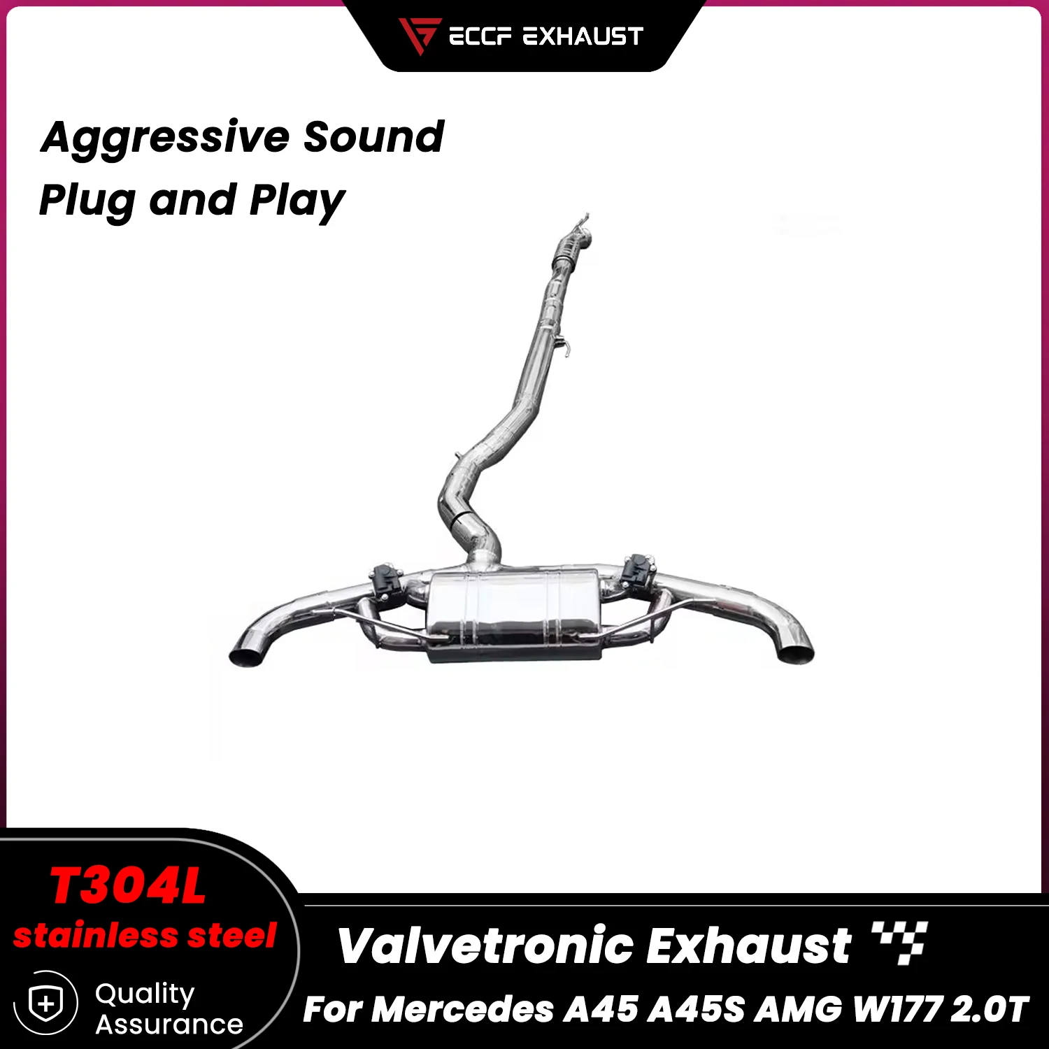 Valvetronic Sporty Catback Exhaust for Mercedes A45 A45S AMG W177 2.0T Freely Adjustable Sound Control Easy Installation
Valvetronic Sporty Catback Exhaust for Mercedes A45 A45S AMG W177 2.0T Freely Adjustable Sound Control Easy Installation