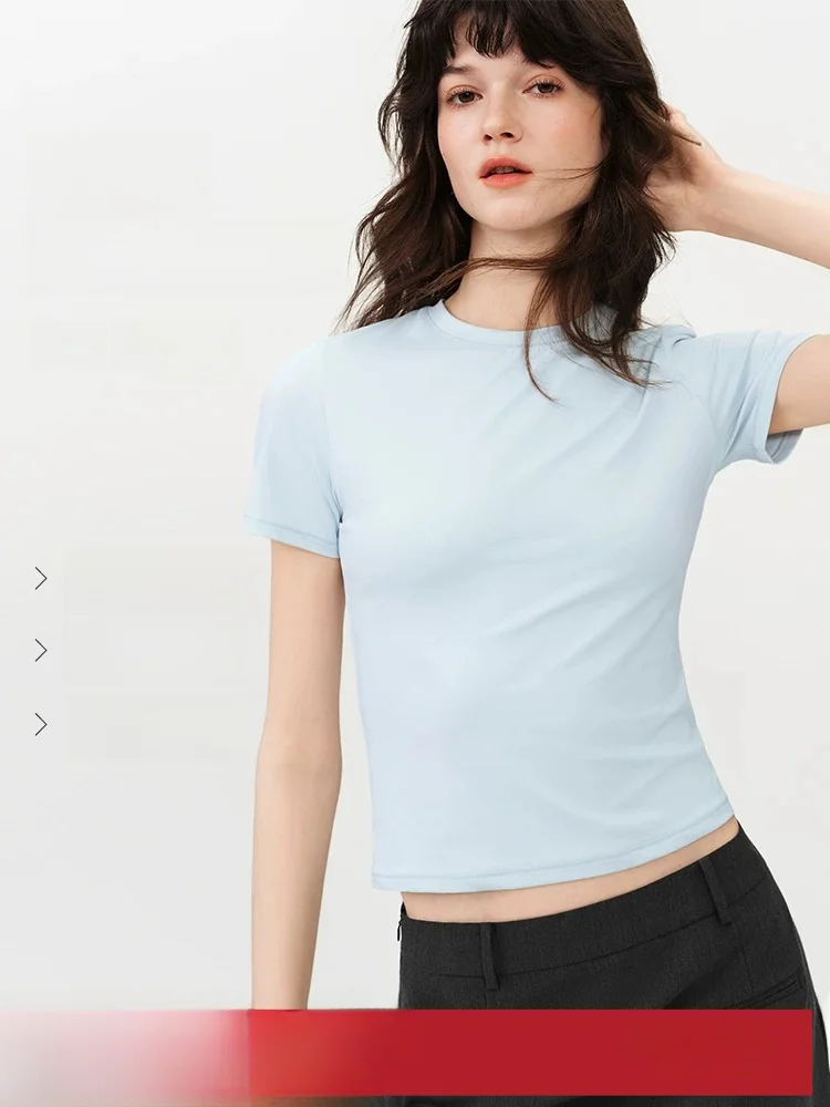 Slim Fit Short Sleeve Basic Style Women's T-Shirt Elasticity Comfortable Breathable Summer New Arrival Van Slane High Waist D...
Slim Fit Short Sleeve Basic Style Women's T-Shirt Elasticity Comfortable Breathable Summer New Arrival Van Slane High Waist D...