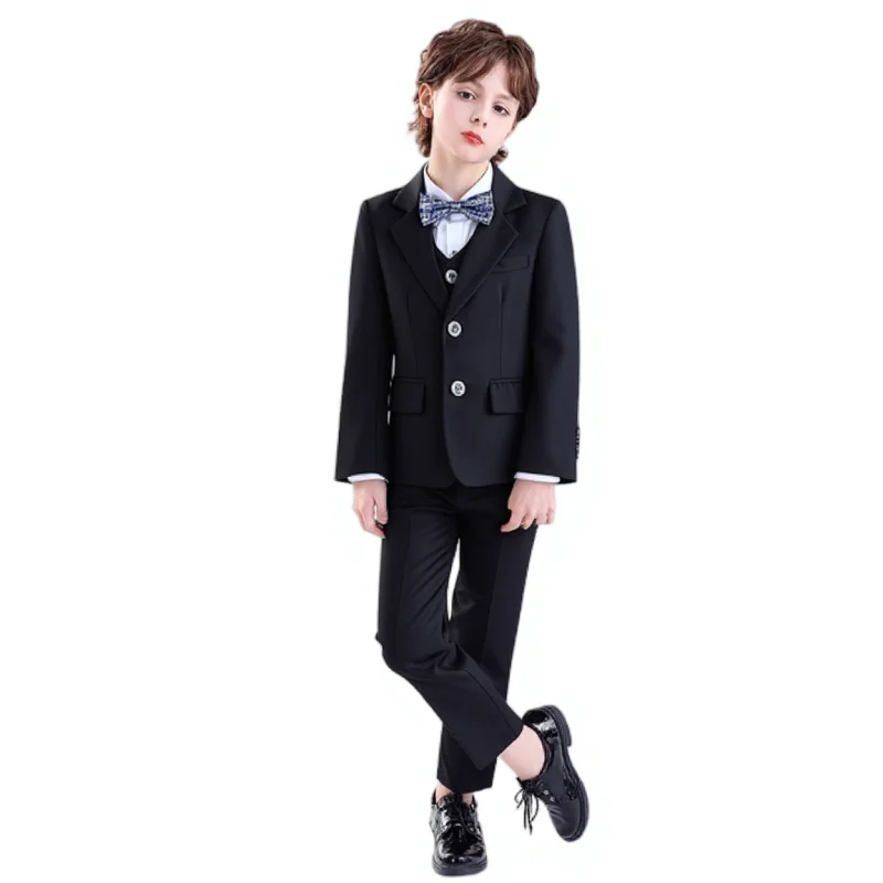 Flower Boys Slim Fit Wedding Dress 1-11Years Children's Jacket Vest Pants Bowtie 4Pieces Birthday Party Performance Costume
Flower Boys Slim Fit Wedding Dress 1-11Years Children's Jacket Vest Pants Bowtie 4Pieces Birthday Party Performance Costume