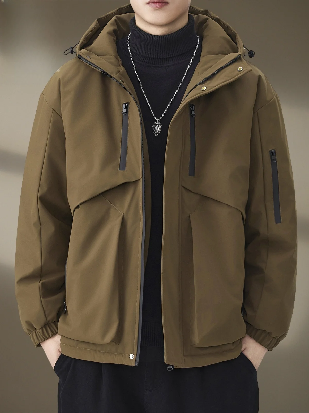 Рабочая зимняя куртка-пуховик для мужчин, утепленная, с капюшоном, ветрозащитная, молодежная, повседневная, с наполнителем из полиэфирного волокна
Рабочая зимняя куртка-пуховик для мужчин, утепленная, с капюшоном, ветрозащитная, молодежная, повседневная, с наполнителем из полиэфирного волокна