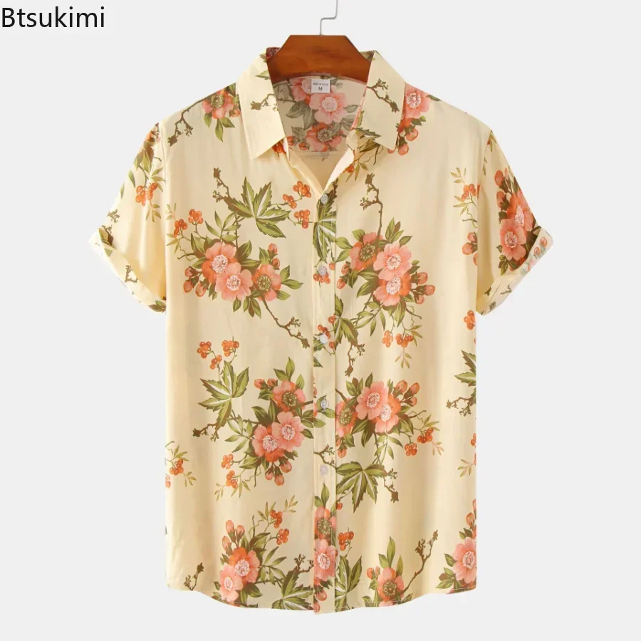 2025 Men's Floral Short Sleeve Shirts Loose Beach Wear Shirt Casual Button Holiday Party Turn-down Collar Male Shirts Chemises
2025 Men's Floral Short Sleeve Shirts Loose Beach Wear Shirt Casual Button Holiday Party Turn-down Collar Male Shirts Chemises