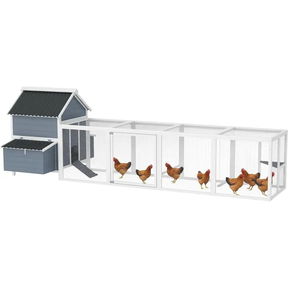 156 Wooden Hen House with 2 Nesting Boxes, Extra Long Run Cage, Waterproof, Perches, Swings for 10-15 Chickens, Rabbits, Ducks,
156 Wooden Hen House with 2 Nesting Boxes, Extra Long Run Cage, Waterproof, Perches, Swings for 10-15 Chickens, Rabbits, Ducks,