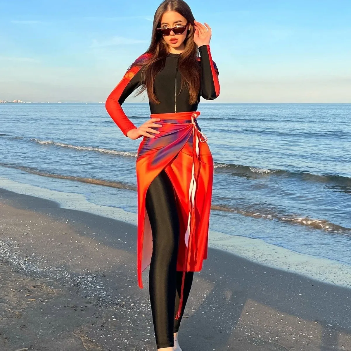 Women's Tankini Swimsuit Rash Guard High Waisted Rashguard Zip Front Swim Top Vibrant Orange Long Sleeve Swimwear Women's
Women's Tankini Swimsuit Rash Guard High Waisted Rashguard Zip Front Swim Top Vibrant Orange Long Sleeve Swimwear Women's