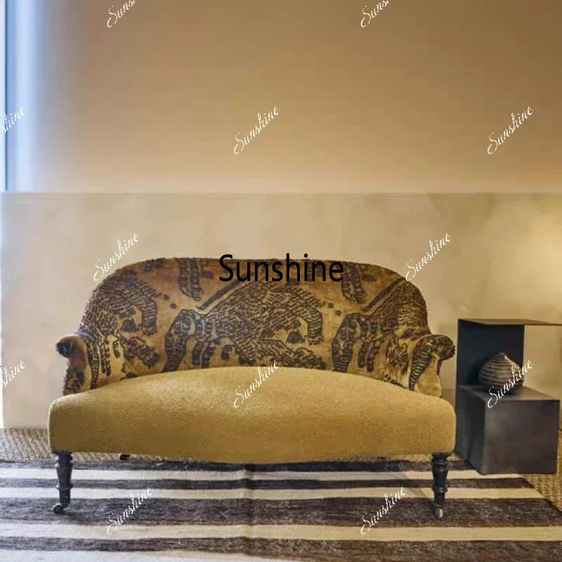 Living room small apartment simple double sofa shooting retro sofa ancient chairTJ
Living room small apartment simple double sofa shooting retro sofa ancient chairTJ