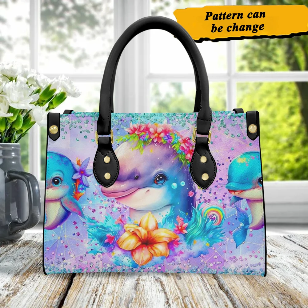 Handle Cross Body Blue Handbag Cute Cartoon Dolphin High Quality Portable Women's Pu Leather Clutch Bag Shoulder Bags for Women
Handle Cross Body Blue Handbag Cute Cartoon Dolphin High Quality Portable Women's Pu Leather Clutch Bag Shoulder Bags for Women